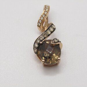 Le Vian 14k Chocolate Diamond Smokey Quartz Pendant